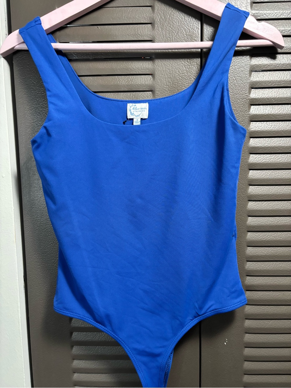 Blue Rain Royal Blue Scoop Neck Tank Bodysuit